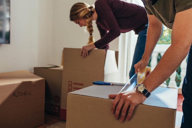 Couple moving home